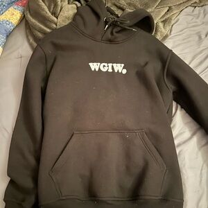 Vintage “With god I win” Black Heavyweight Hoodie